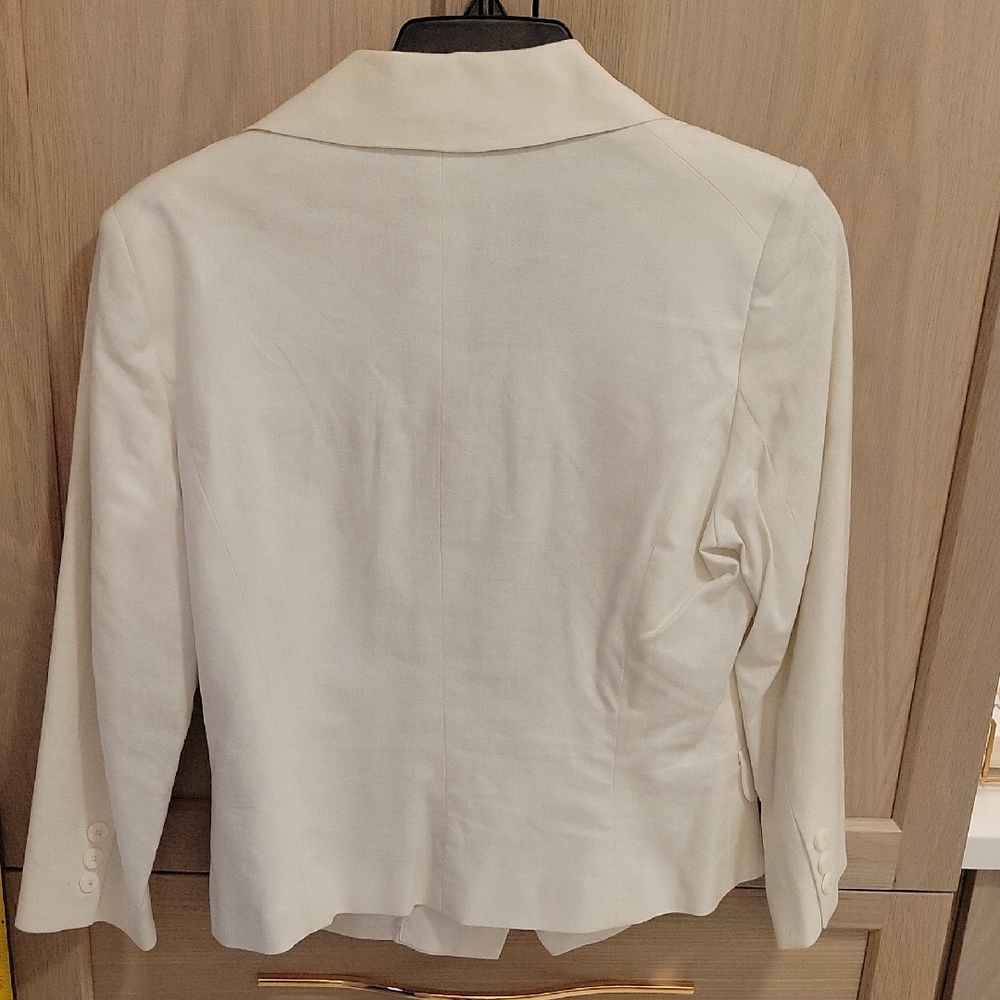 New York & Company Cream Ruffle Suit Jacket - Picture 4 of 4